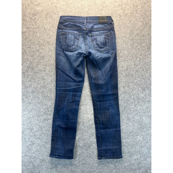 True Religion Jeans‎ Women's 25 Victoria Mid Rise Skinny Dark Blue Denim Jeans - Picture 10 of 13